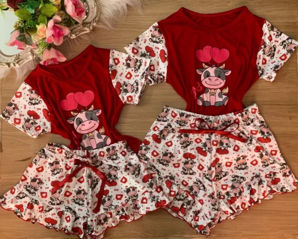 Kit Pijama Mãe e Filha Babadinho - Image 2