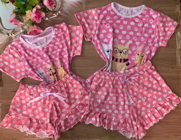 Kit Pijama Mãe e Filha Babadinho - Image 4
