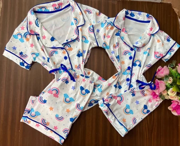 Kit Pijama Americano Manga Mãe e Filha - Image 2