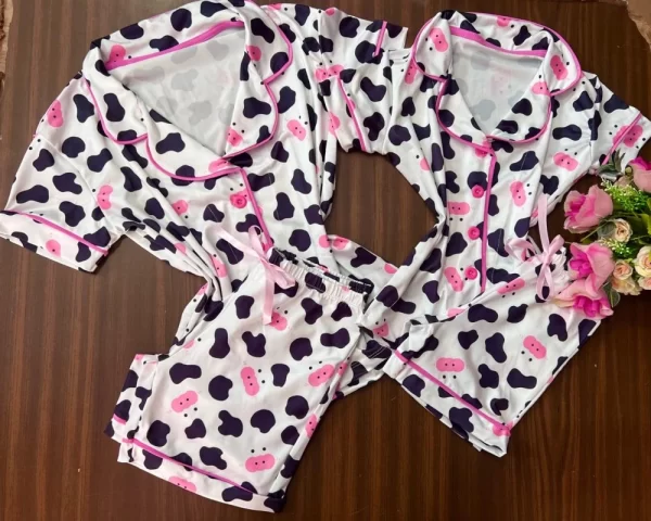 Kit Pijama Americano Manga Mãe e Filha - Image 3