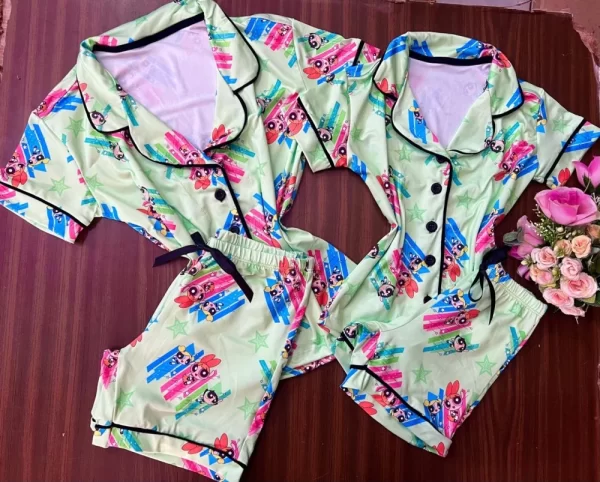 Kit Pijama Americano Manga Mãe e Filha - Image 4