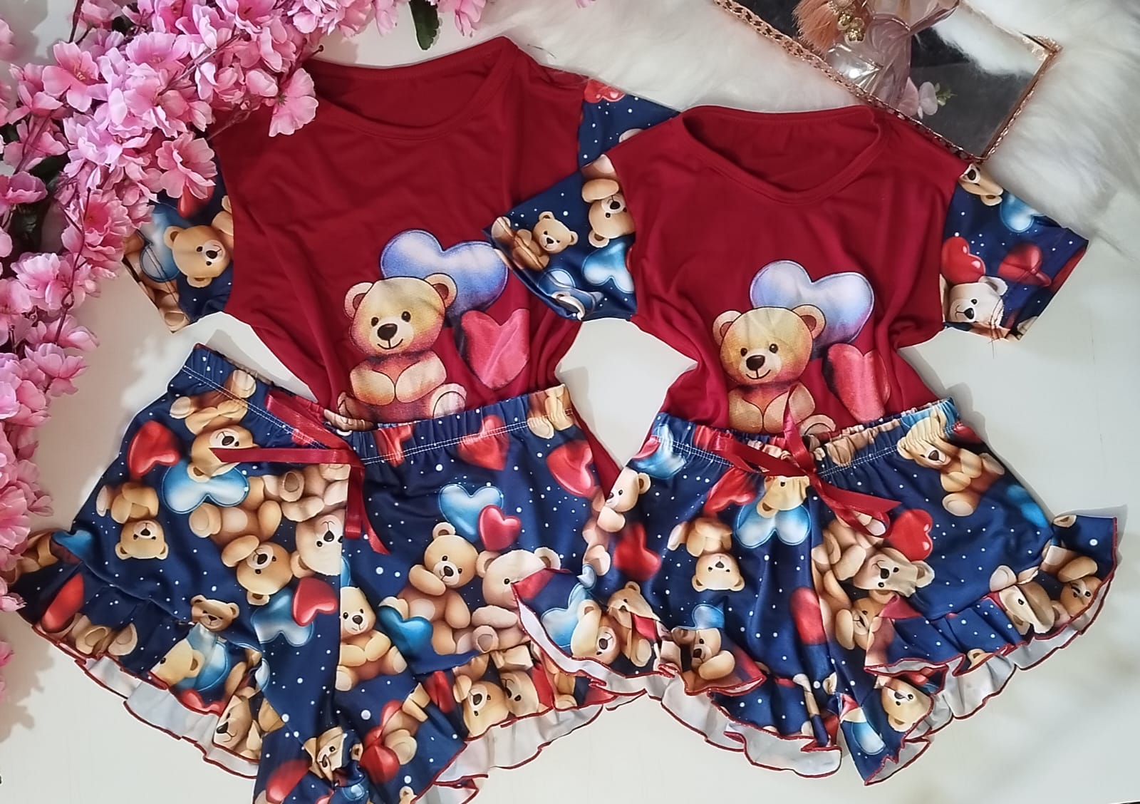 Kit Pijama Mãe e Filha Babadinho